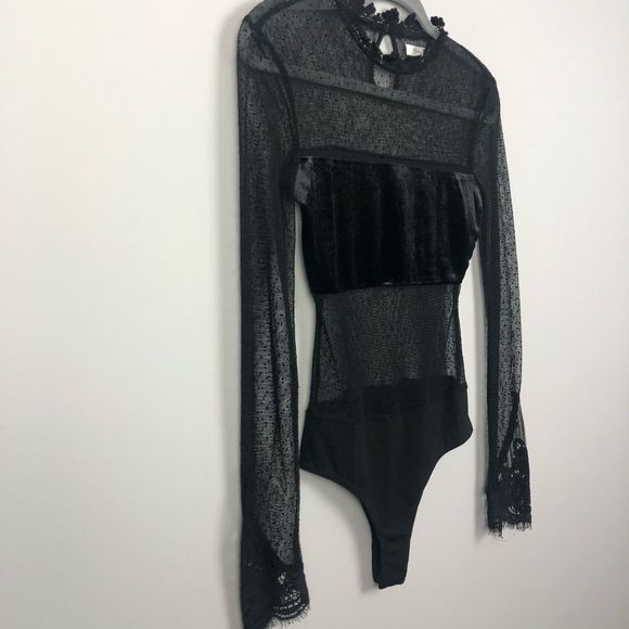 Honey Belle | Black Sheer Bodysuit - Picture 2 of 7